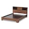 Baxton Studio Vanda Modern Two-Tone Walnut and Black Wood Queen Size Platform Bed 138-7716 - alternate 4